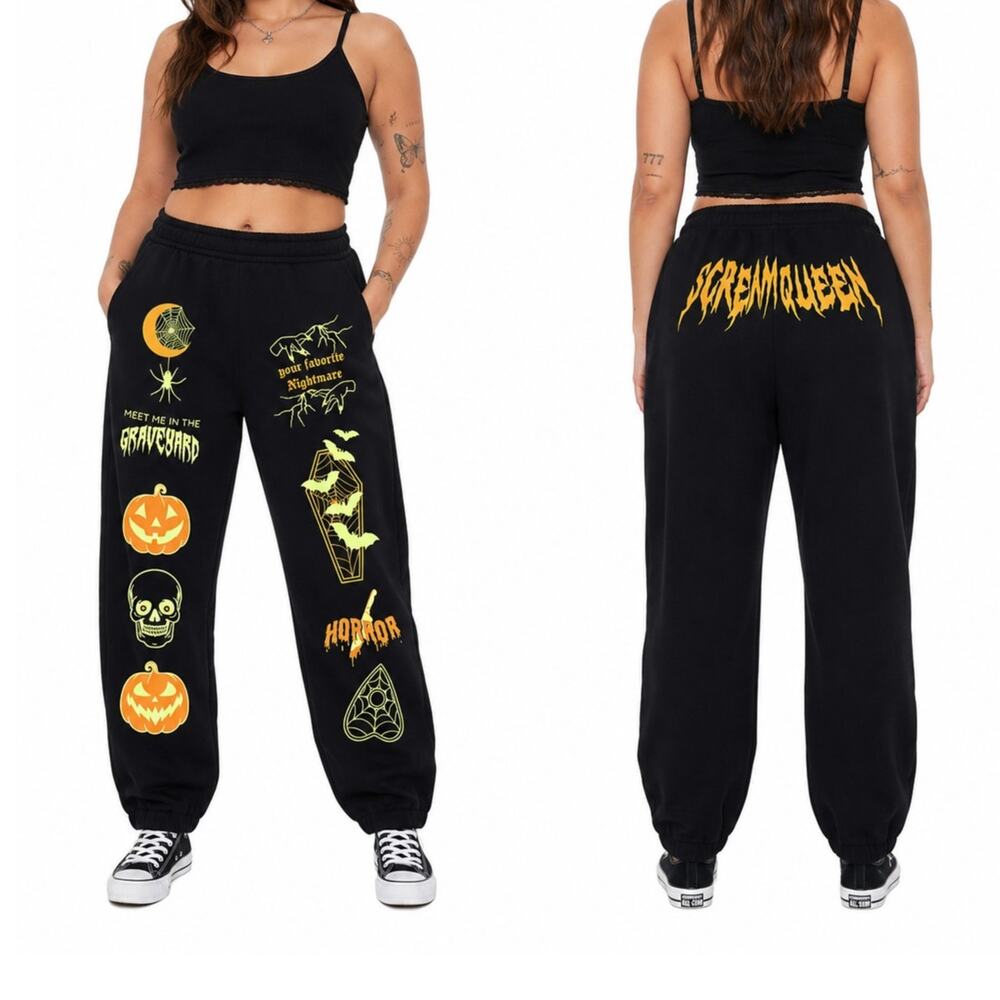 Hot Topic Scream Queen Halloween Sweatpants Black Size 1